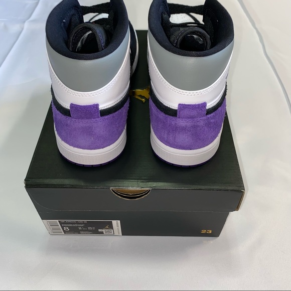Nike Air Jordan 1 Mid Men’s 8 Women’s 9.5 Purple - Picture 5 of 5
